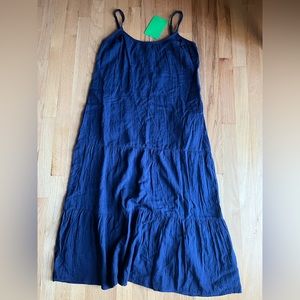 PACT Maritime Navy The Coastal Maxi Dress NWT